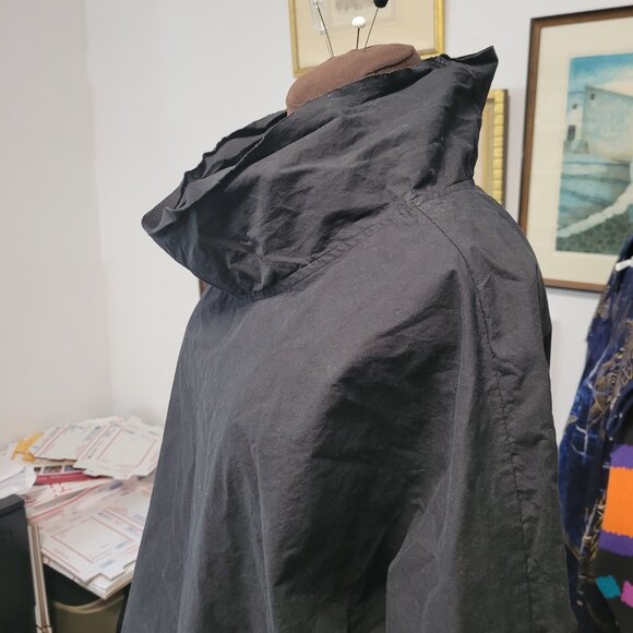 Vintage 90's Oversized Skif Black Cowl Neck Cotton Top - Picture 3 of 10